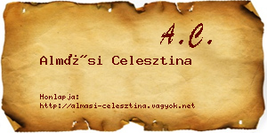 Almási Celesztina névjegykártya